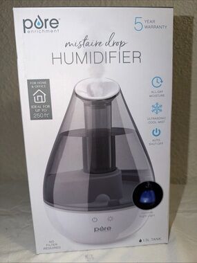 Pure Enrichment MistAire Drop Humidifier - Gray & White
